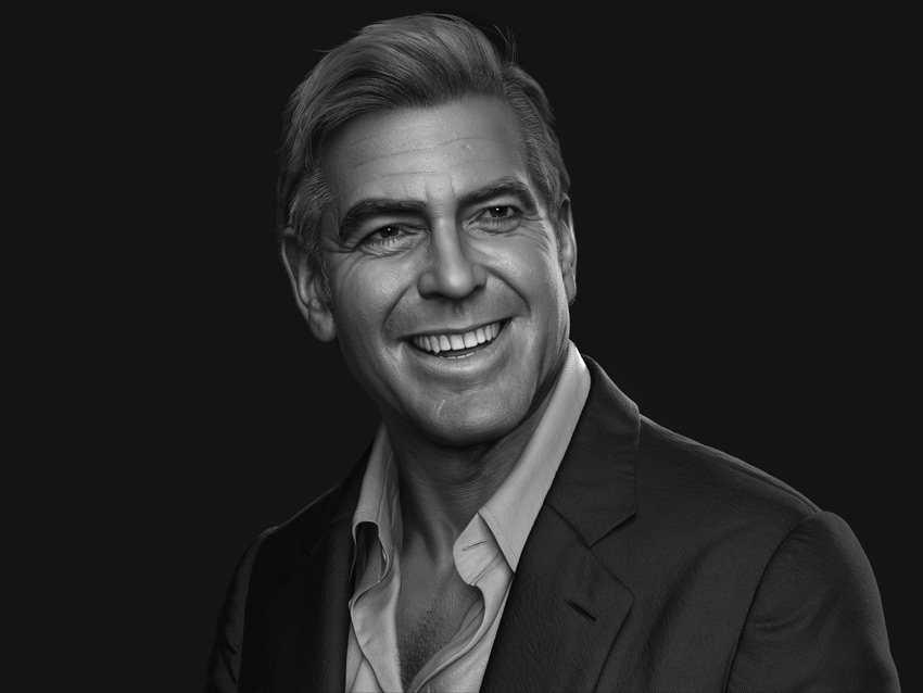 George Clooney Sculpt - Hossein Diba