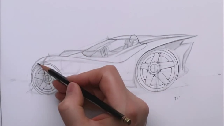 Drawing 5 Spoke Wheels