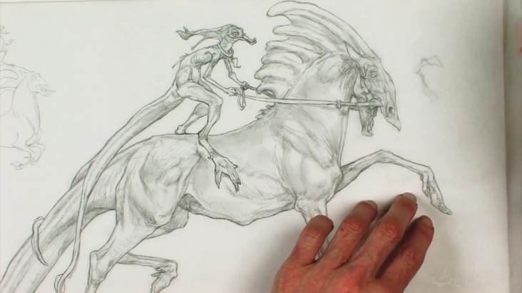 The Marine Mare, Side View, Standing Heroic Pose