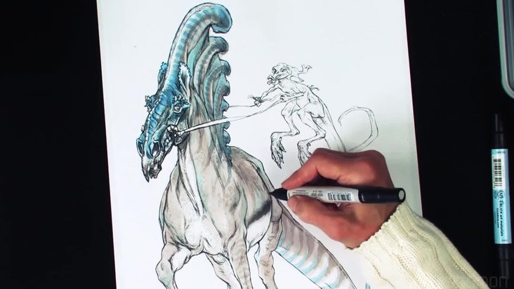 The Marine Mare Front View, Color Demo