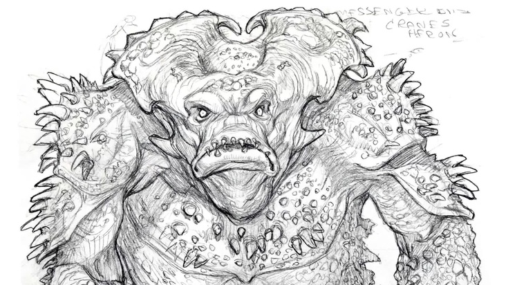 Concept Sketches, Skin Textures, Front /Side Views, Locomotion