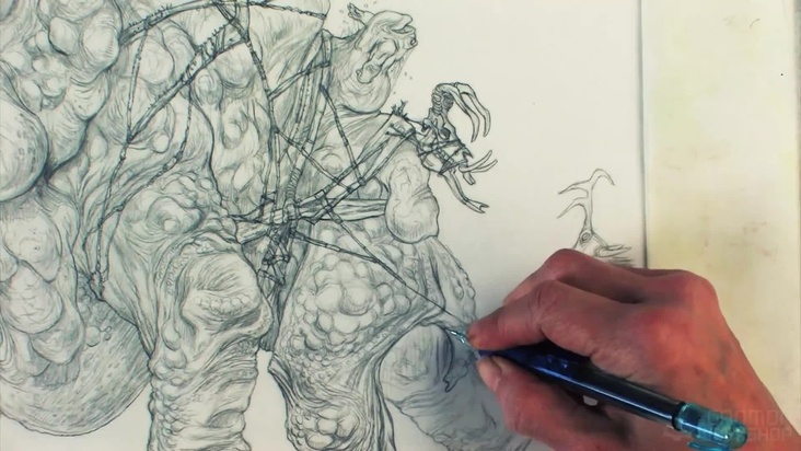 Drawing Demonstration of the Alpha-Leader Toad-Ogre