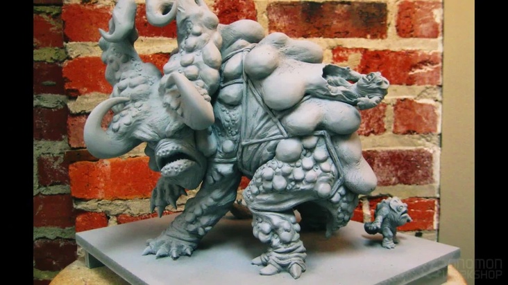Macquette of the Alpha-Leader Toad-Ogre by Concept Sculptor Drew Williams