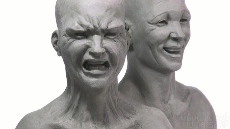 Sculpting "Angry"