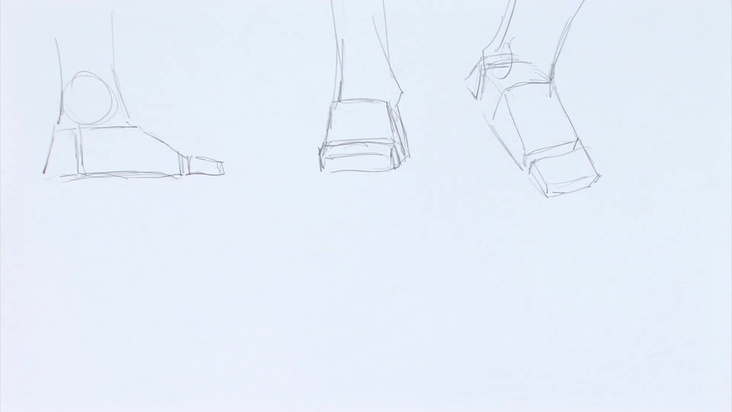 Drawing Basic Block Shapes for the Feet
