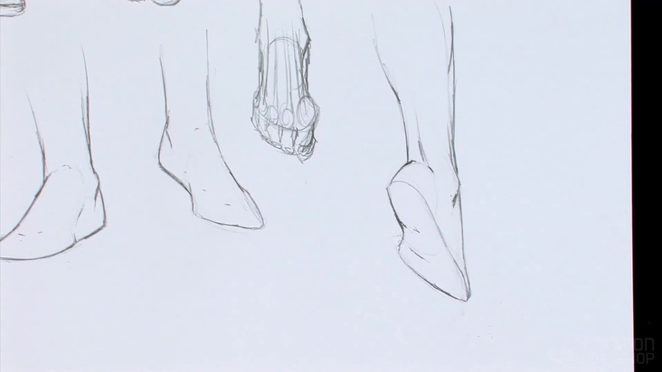 Drawing a Standard Superhero Booted Foot