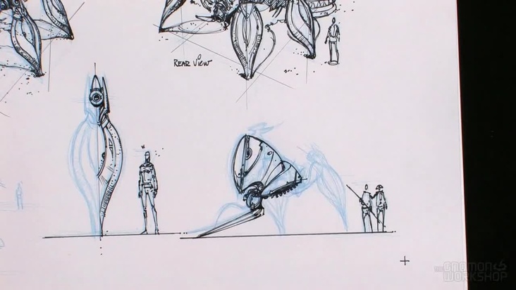 3/4 Views and Side Orthos - Inking with Instruments