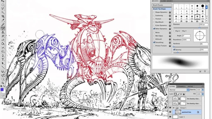 Using Channels to Isolate the Line Drawing