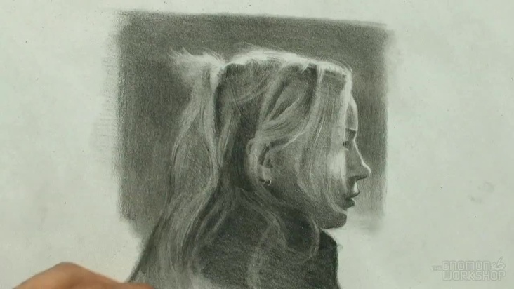 Mini-Profile Portrait in Charcoal