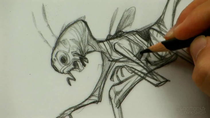 Tripod Alien - Rough Sketch