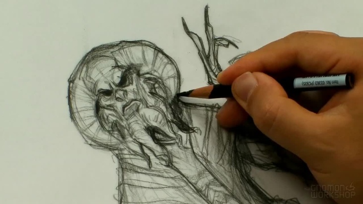 Horned Alien - Rough Sketch