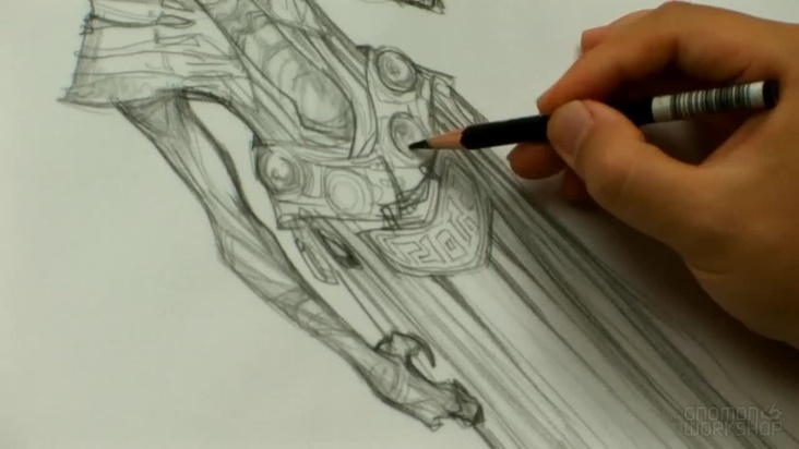 Horned Alien - Final Sketch and Detailing