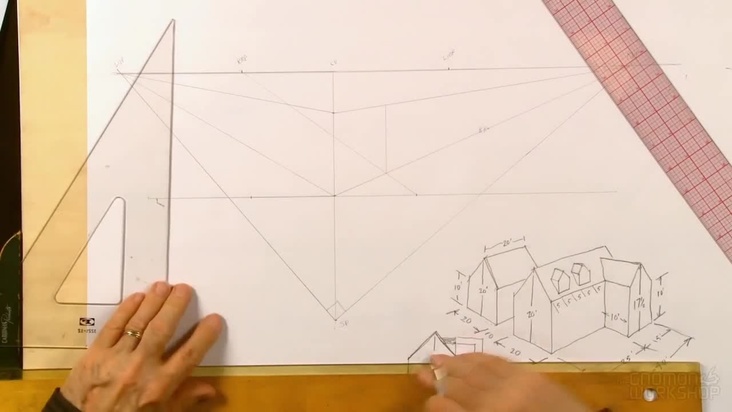 Using Measuring Points in Two Point Perspective