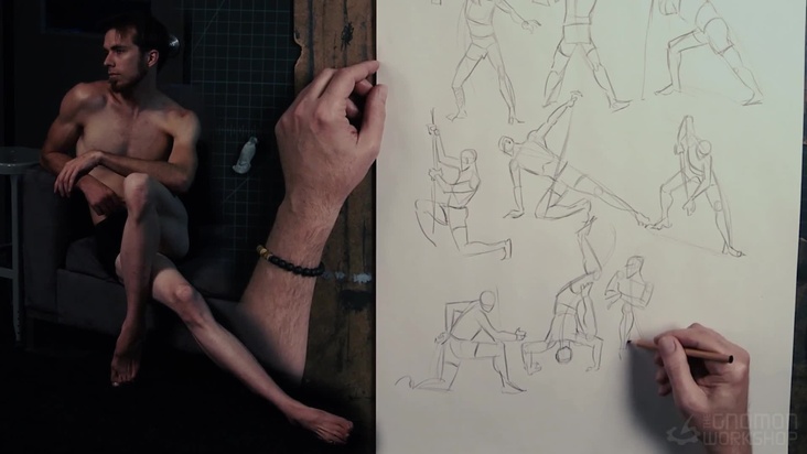 Two-minute poses for proportion and gesture