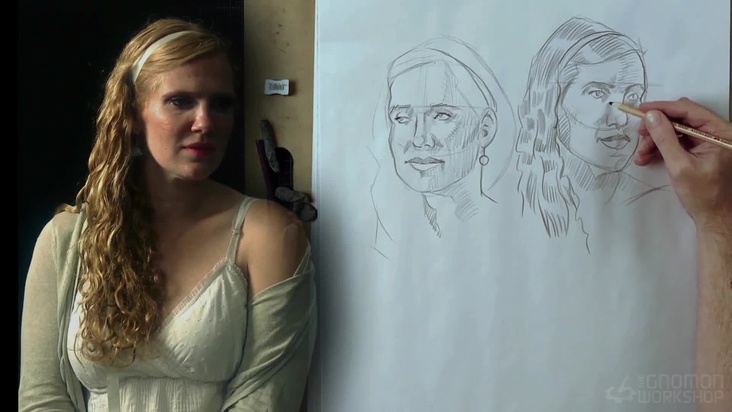 Twelve minute poses that establish lights and darks