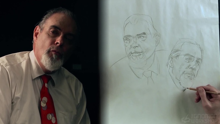 Twelve minute poses to establish shadow shapes for volume