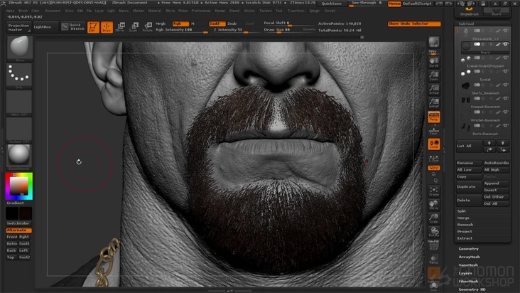 Polypainting and fibermesh Part 1