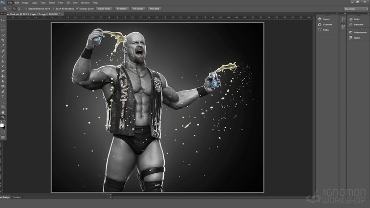 Making final presentation shot