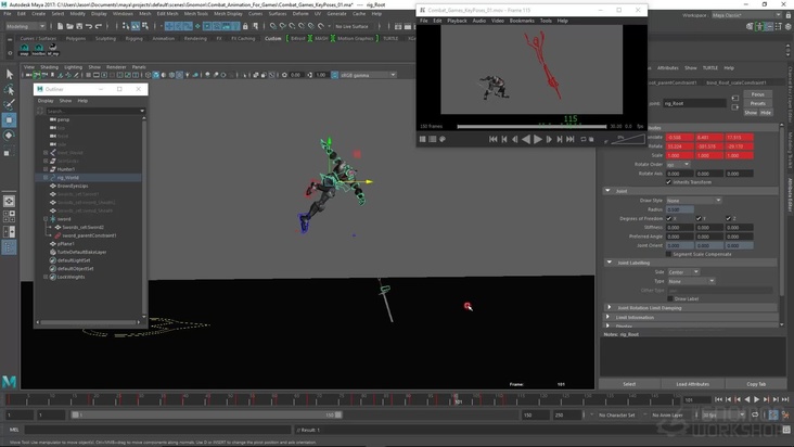 First Pass - Key Poses for Third Attack