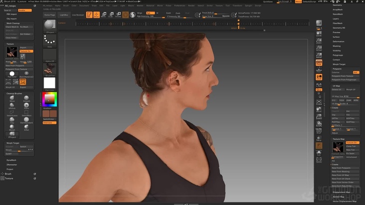 ZBrush Part 07 - Texture Projection and Cleanup
