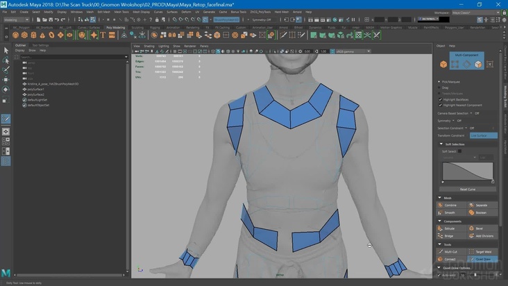 Maya Part 02 - Retopologizing the Body in Maya - Junctions