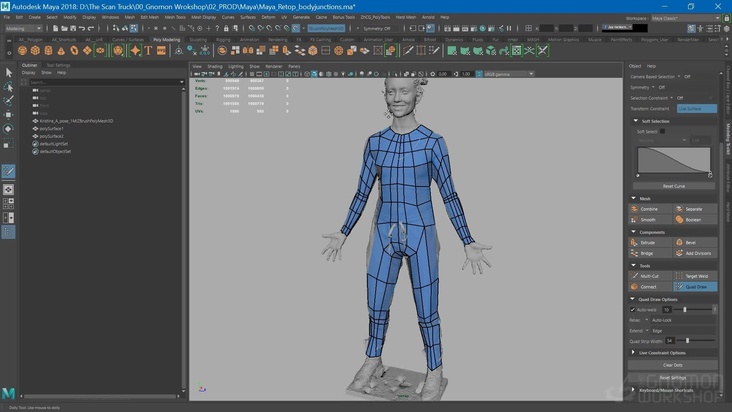 Maya Part 03 - Retopologizing the Body in Maya - Main Body