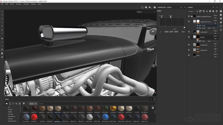 Painted Metal and Chrome