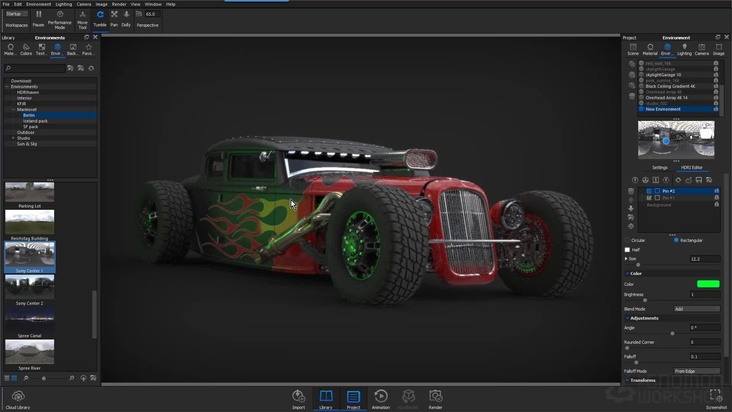 Keyshot Rendering tips Studio Lighting using HDRI Editor