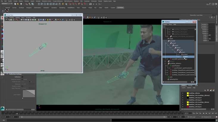 Object Track a Sword in Maya