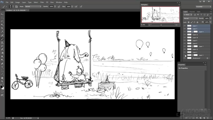 Initial Sketch and Collecting Photos