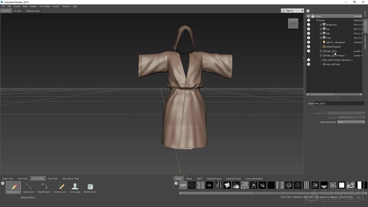 Sim Mesh Modeling - Modeling Retopologize in MudBox