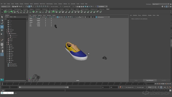 Modeling — Shoes Modeling in Maya