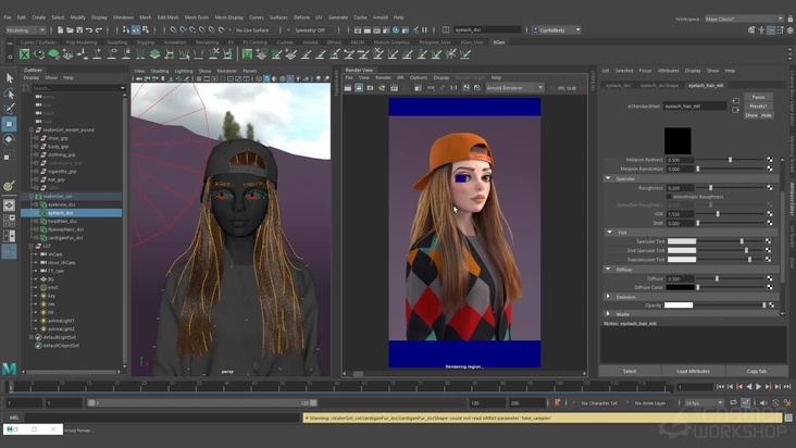 Lookdev — Arnold Hair Shader