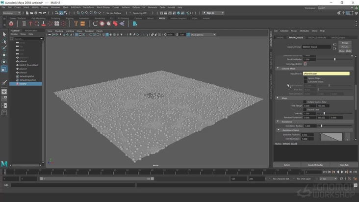 Environment Scattering in Maya MASH — Part 1