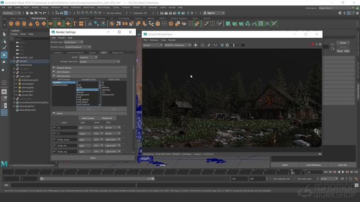 Lighting and Rendering in Maya and Arnold —  Part 2