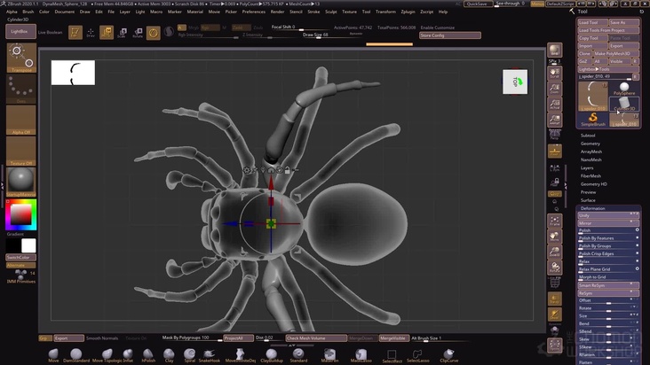 Refine the segments of the legs