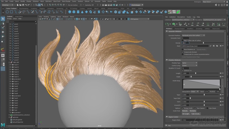 Simple Tube Groom on a Sphere