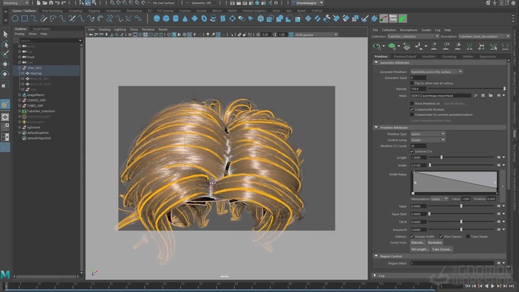 Hairstyle Tube Groom XGen Modifiers — Part 2