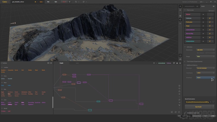 Texturing Initial Mountain & Rock Face in Gaea