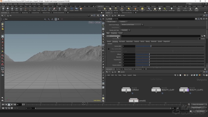 Lighting & Rendering Horizon Environment in Houdini