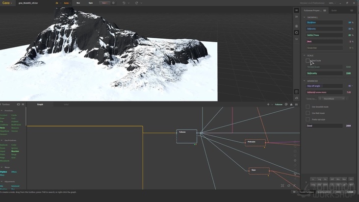 Initial Hero Mountain Build in Gaea