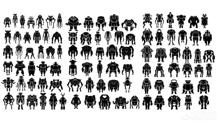 Initial Black & White Thumbnail Sketches