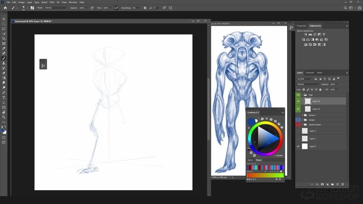 Translating a Final Design Into ¾ Pose  