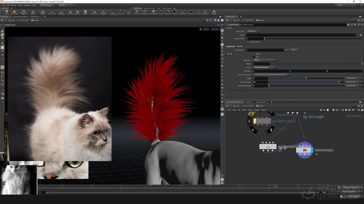 Mantra Shading: Fur & Organics — Part 2 (Tail Guides)
