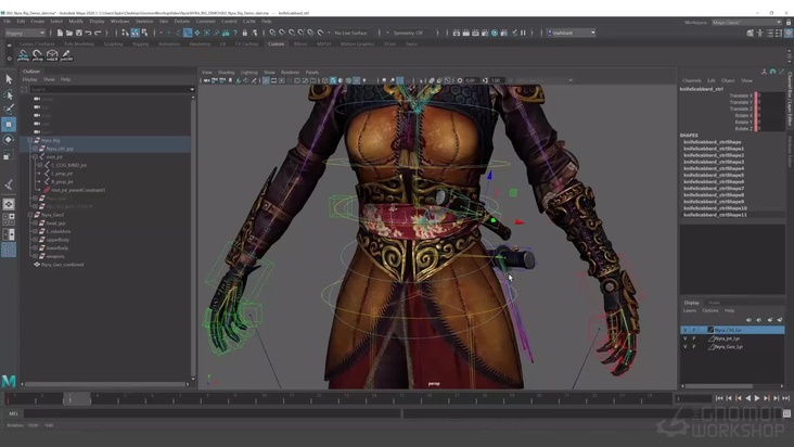 Final Character Rig Cleanup in Maya