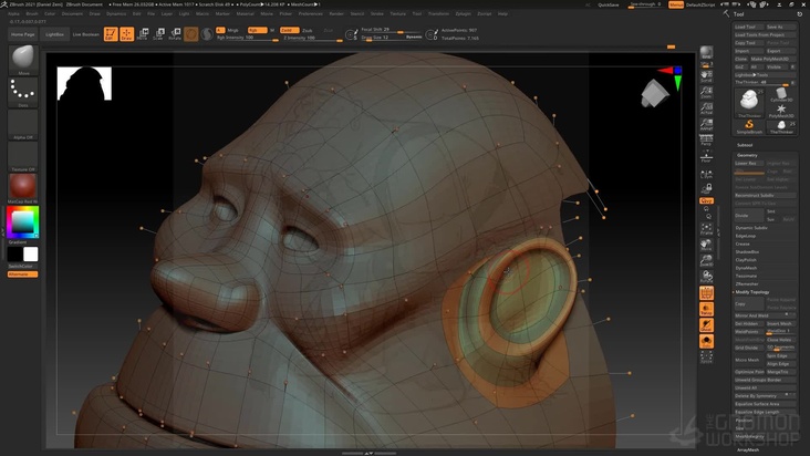 Modeling a Stylized Head in ZBrush