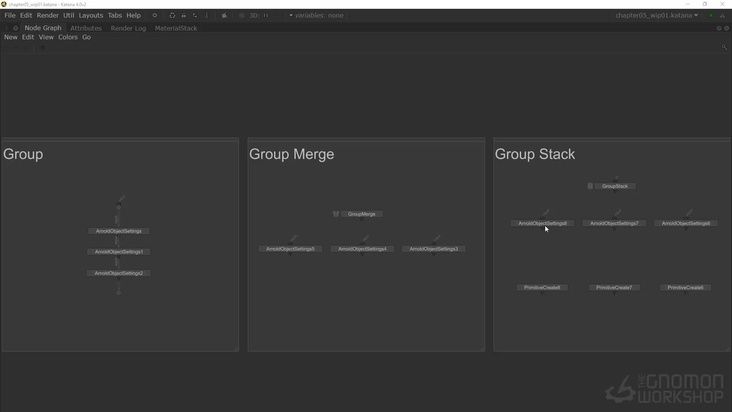 Group/Group Stack/Group Merge in Katana