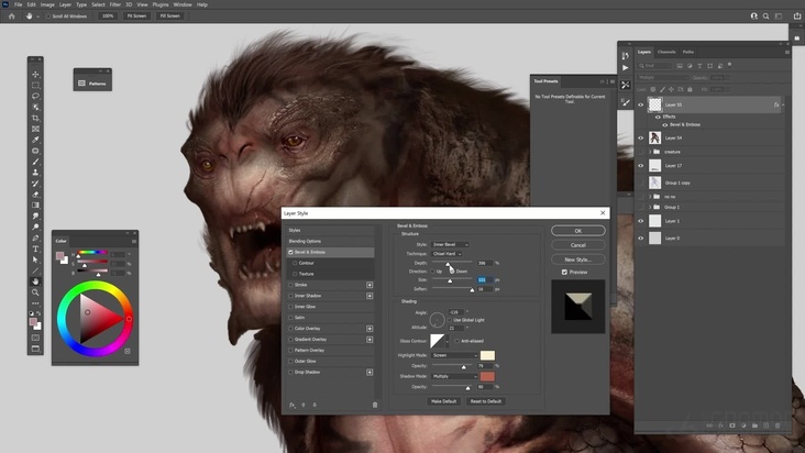 Warts and All: Designing a Creature in Photoshop — Photo Texture & Finish