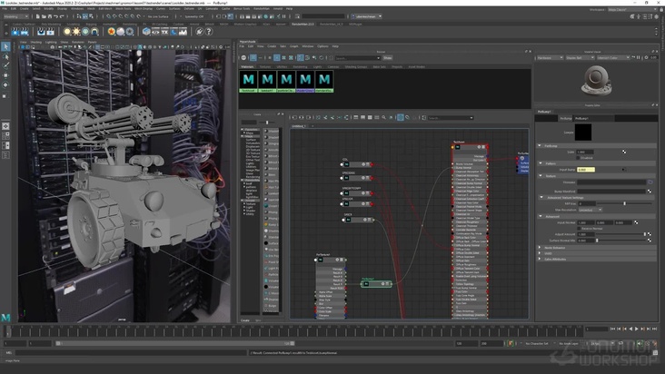 Texture Test Scene in RenderMan for Maya