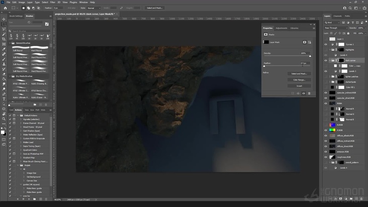 Camera Projections: Photoshop Setup & Shader Implementation